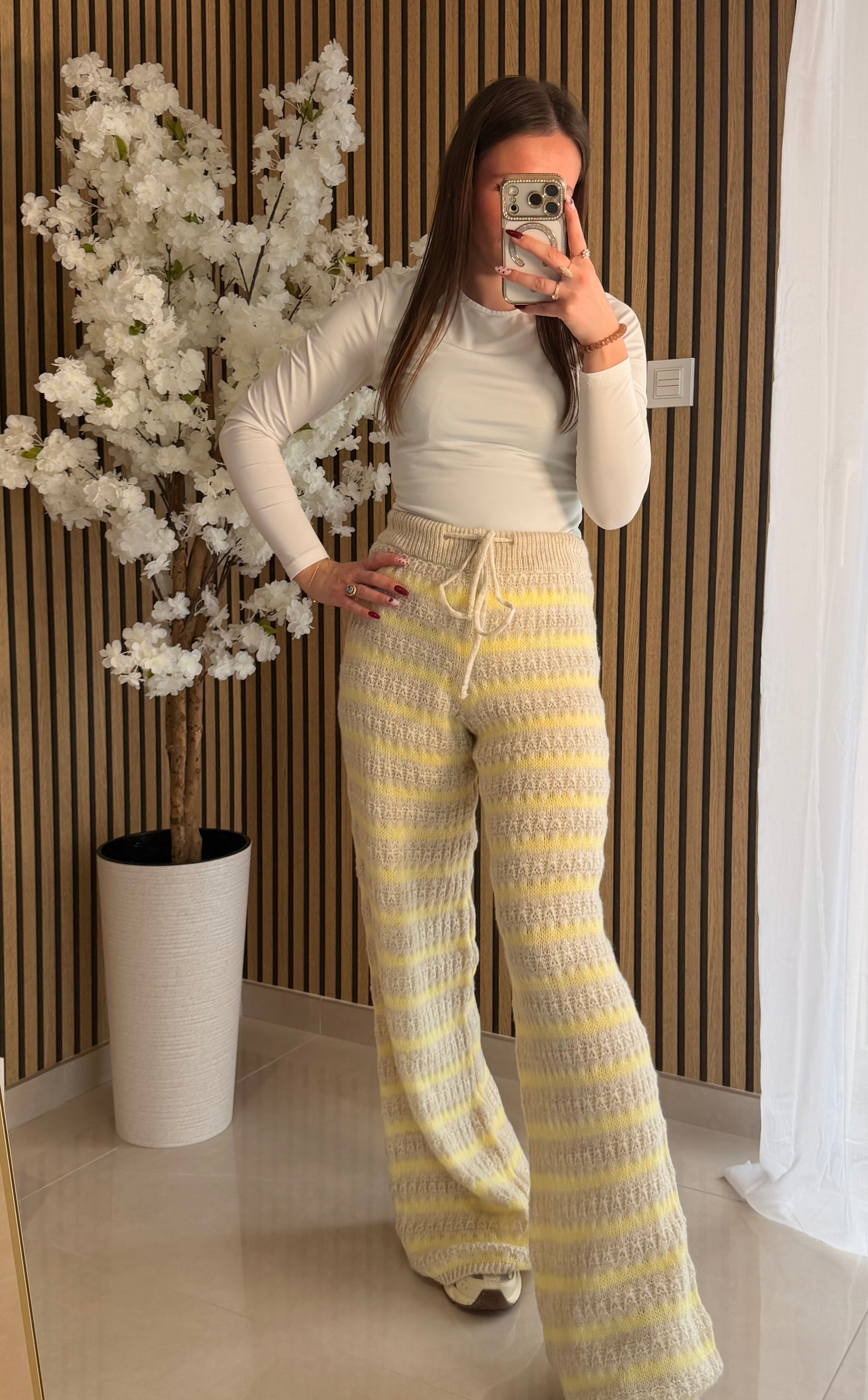 Pantalon Laine SARAH Jaune